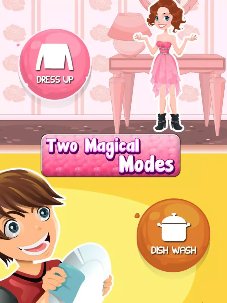 تصاویر Girl Dress Up Dish Washing Coloring : Free Games iPad 