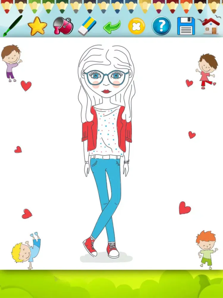 تصاویر Girl Dress Up Dish Washing Coloring : Free Games iPad 