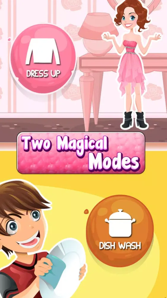 تصاویر Girl Dress Up Dish Washing Coloring : Free Games