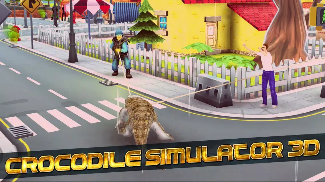 Tangkapan skrin Crocodile City Simulator 3D