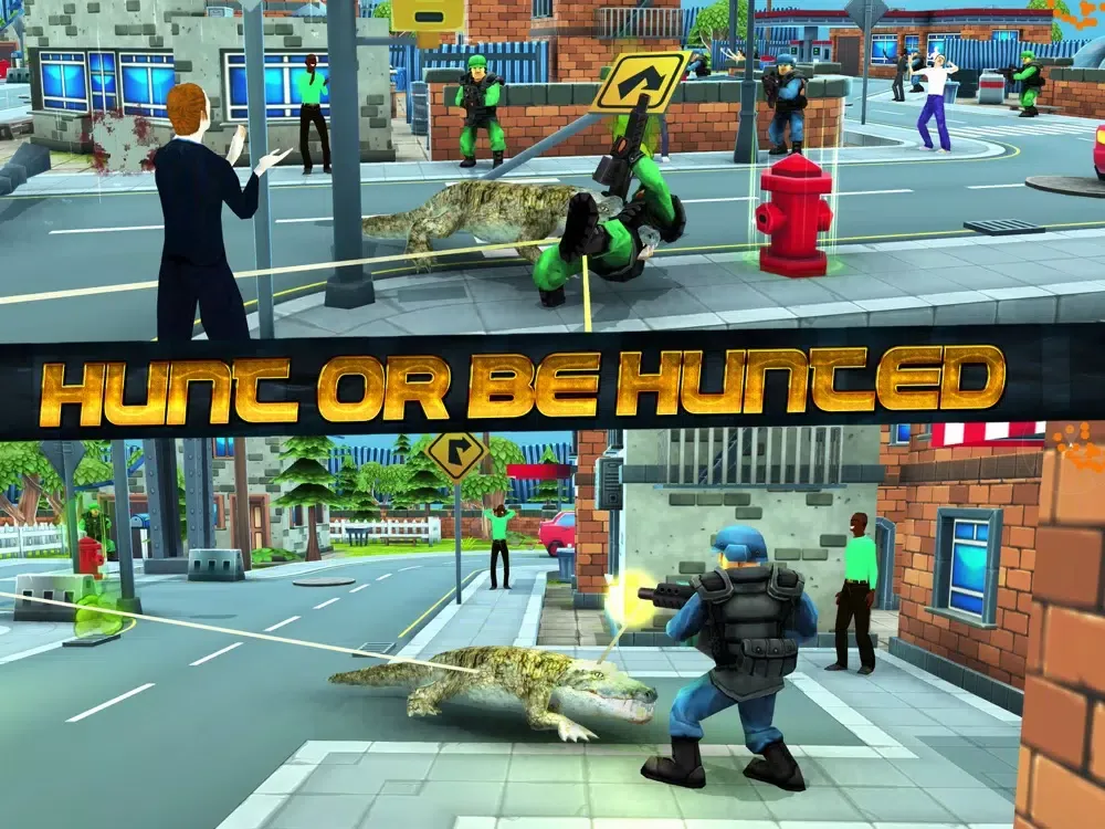 ภาพหน้าจอของ Crocodile Simulator 3D : A Commando Hunting Game iPad 