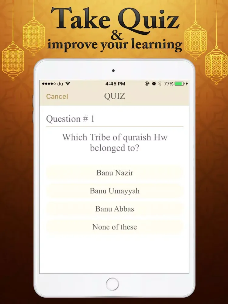 Hazrat Usman R.A's Biography Quiz Quotes iPad  Screenshots