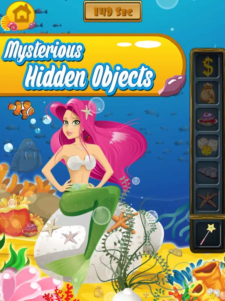 Enchanted Mermaid Dressup Mystery Hidden Objects and Painting - Game for kids toddlers and boys iPad  Ekran Görüntüleri