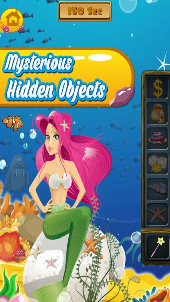 Enchanted Mermaid Dressup Mystery Hidden Objects and Painting - Game for kids toddlers and boys Ekran Görüntüleri