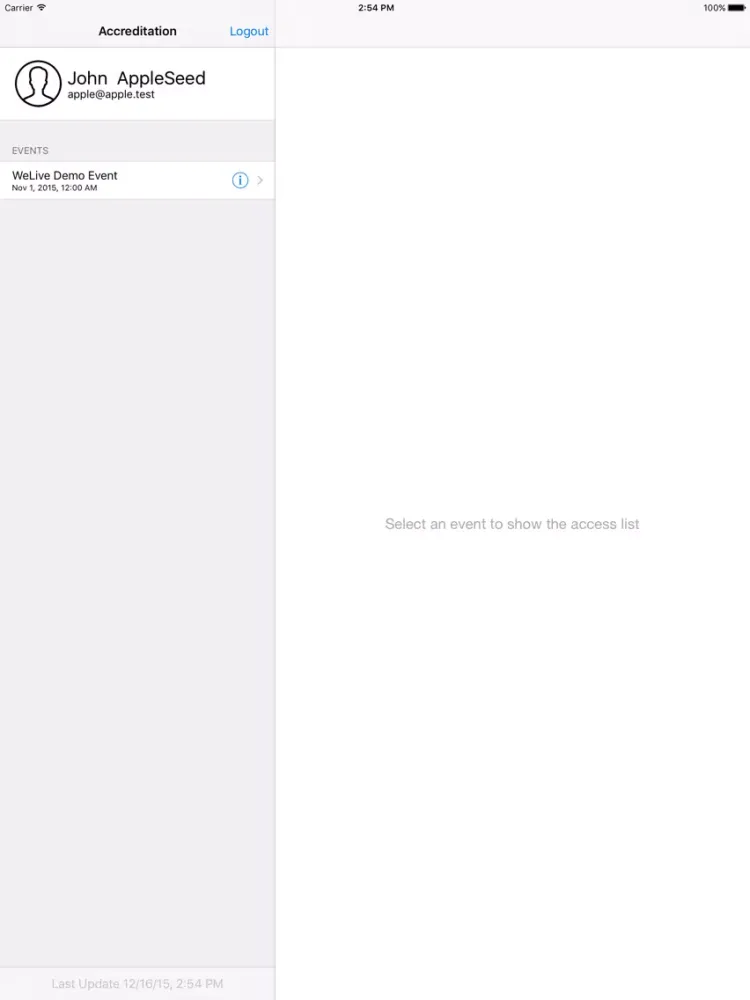 WeLive Admin iPad  Screenshots