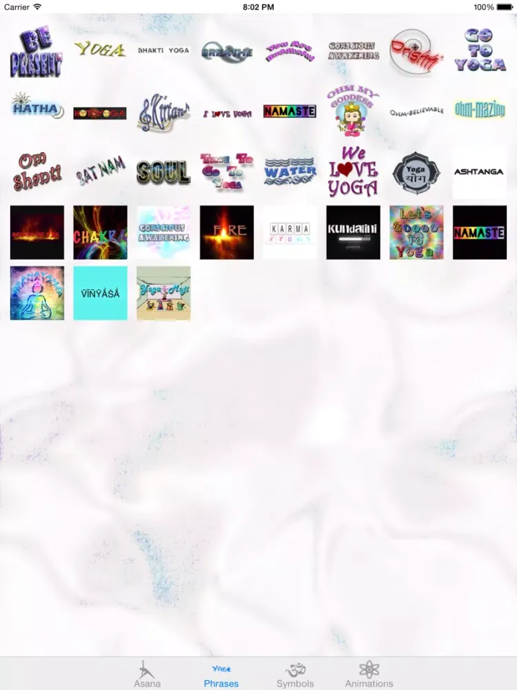 Capturas de pantalla de Yoga Moji iPad 