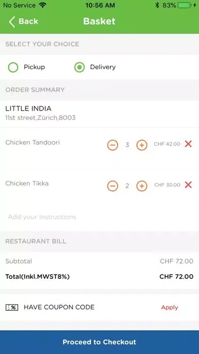 Namaste Restaurant Bern應用截圖