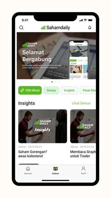 Zrzuty ekranu Saham Daily
