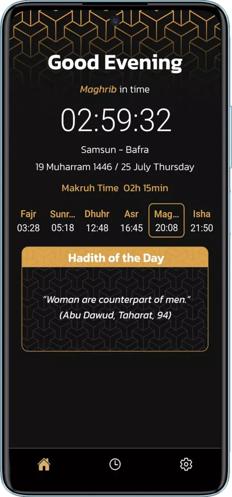 Tangkapan skrin Prayer Times Pro Adhan Qibla