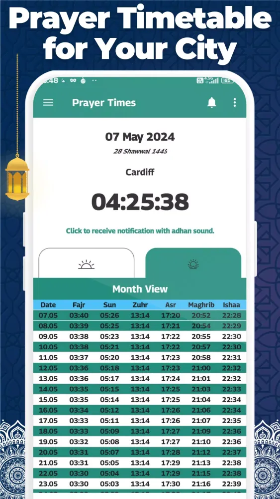 ภาพหน้าจอของ Prayer Times - Adhan Times