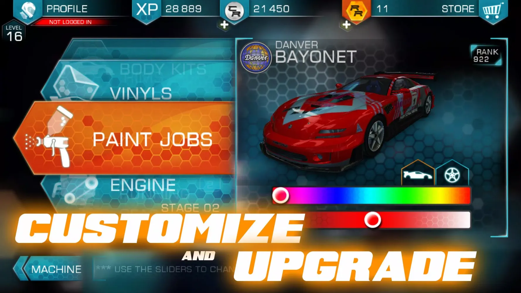 Capturas de tela do Ridge Racer Slipstream