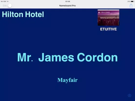 Captures d'écran de Name Board Pro iPad 