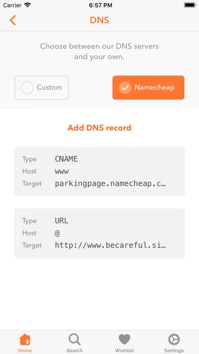 Namecheap スクリーンショット