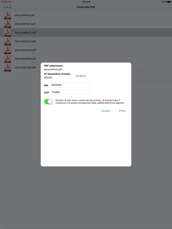 Firma Digitale Guardia di Finanza iPad  スクリーンショット