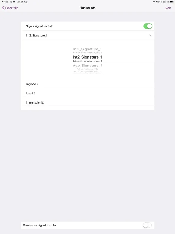 تصاویر Namirial Digital Sign iPad 