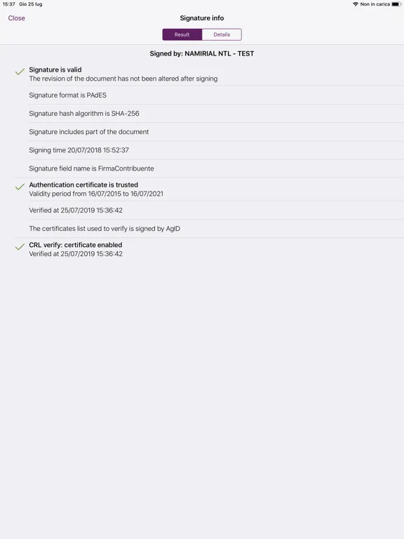 تصاویر Namirial Digital Sign iPad 