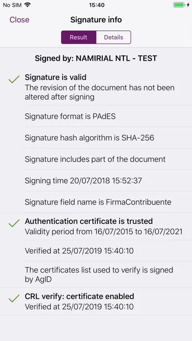 تصاویر Namirial Digital Sign