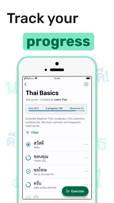 ภาพหน้าจอของ Learn Thai Alphabet & Words