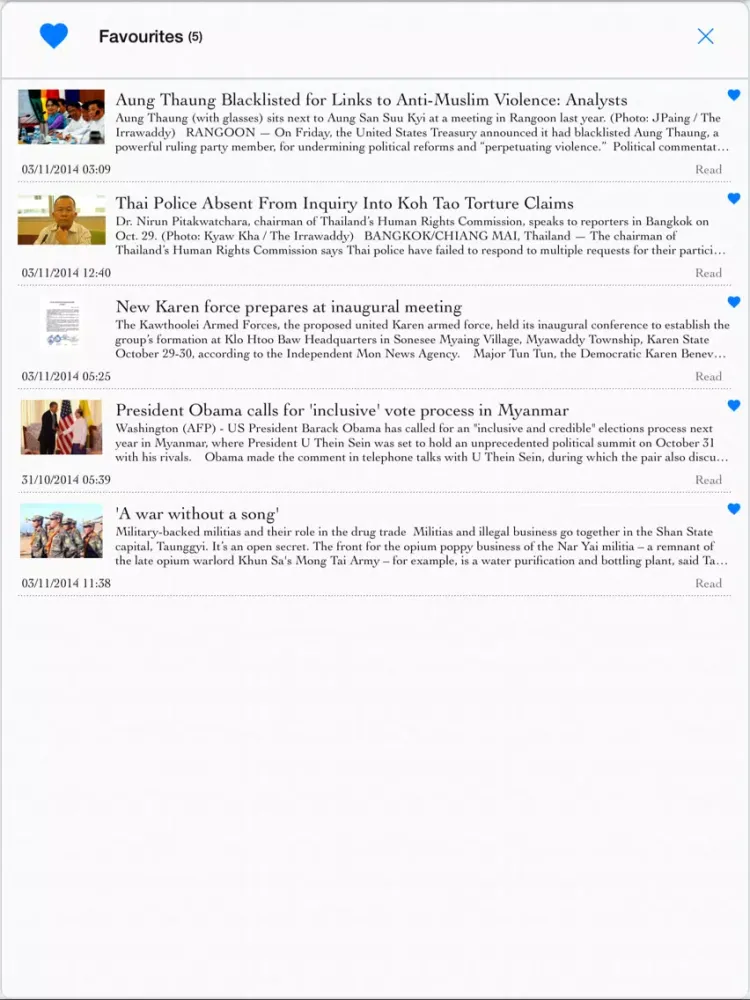 Myanmar News English iPad 应用截图