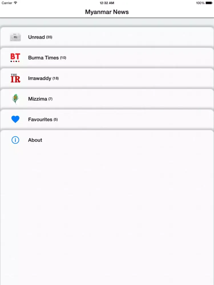 Myanmar News English iPad 应用截图