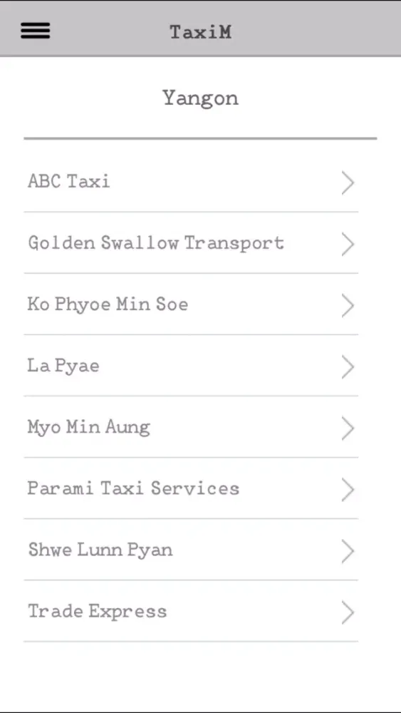 Taxi Myanmar スクリーンショット