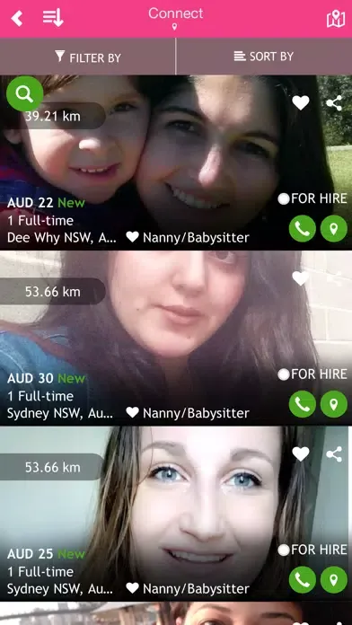 Captures d'écran de Nanny Connect