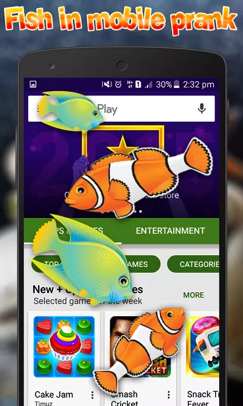 صور Fish in mobile touch Prank