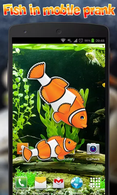 صور Fish in mobile touch Prank