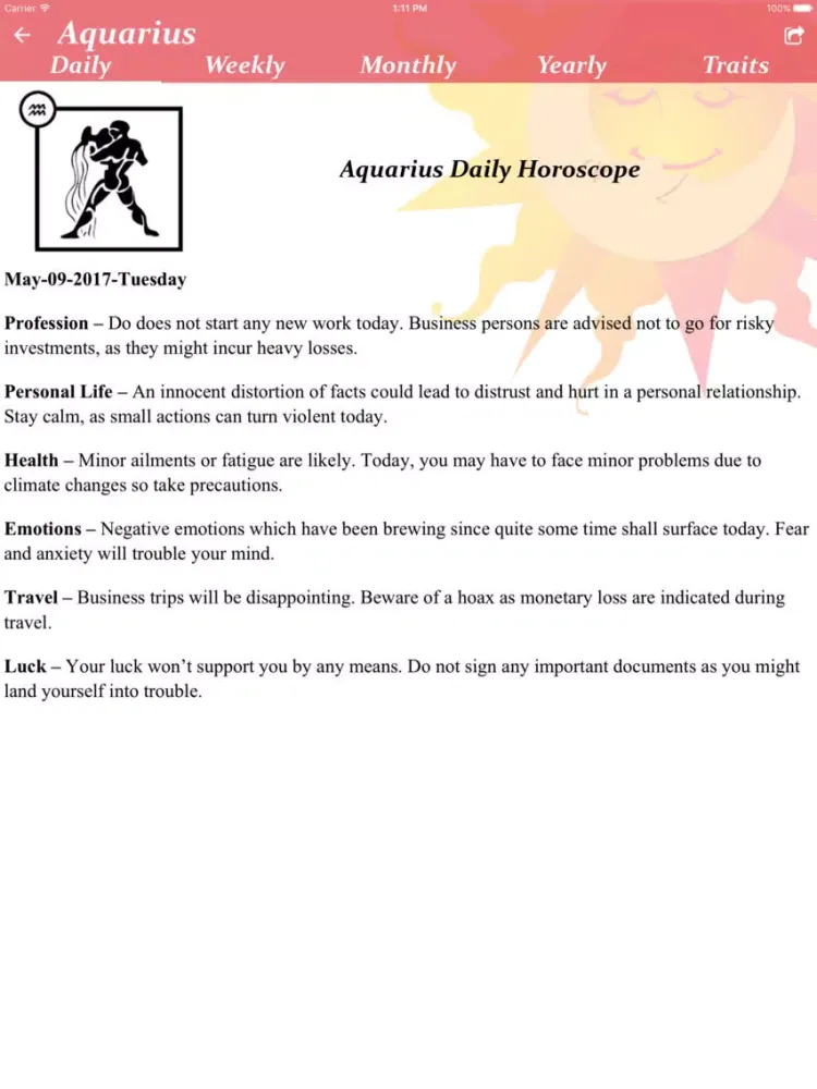 Nano Horoscope iPad  Screenshots