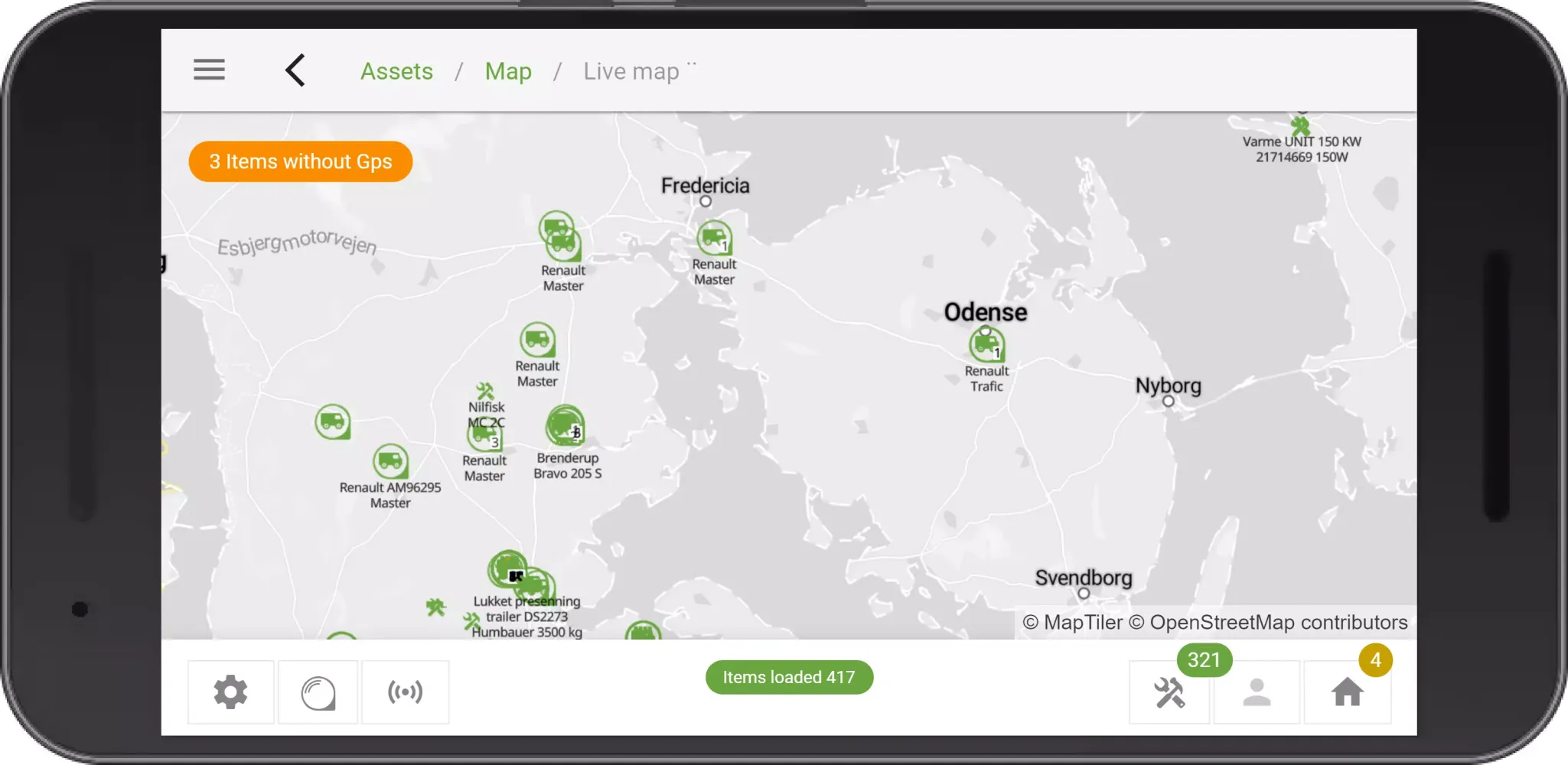 Tangkapan layar NanoApp