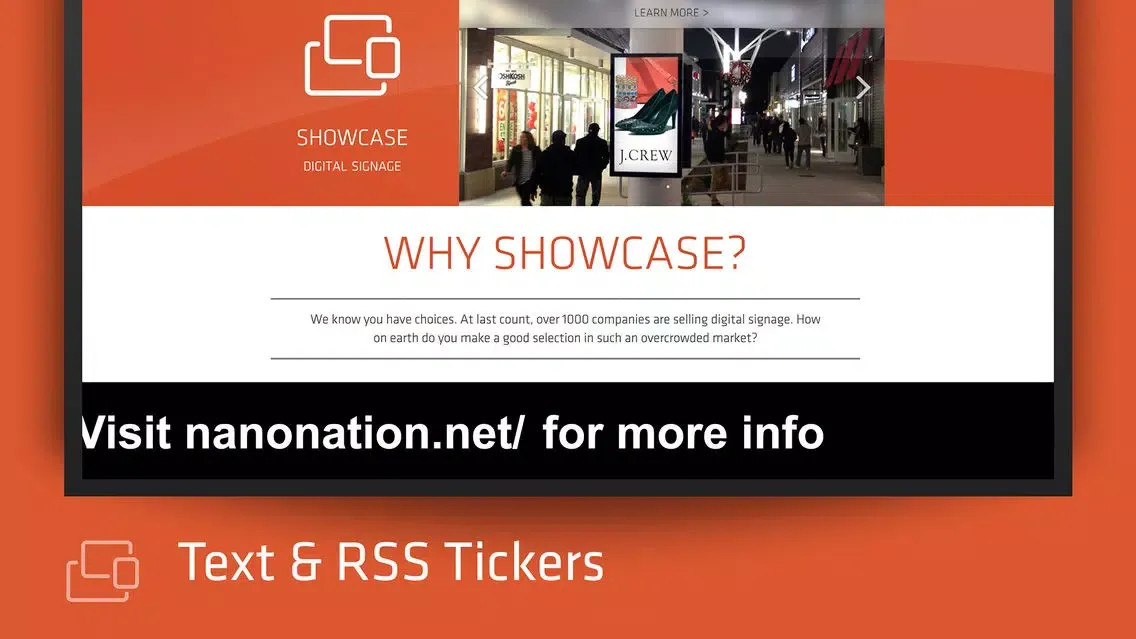 Showcase Digital Signage Screenshots