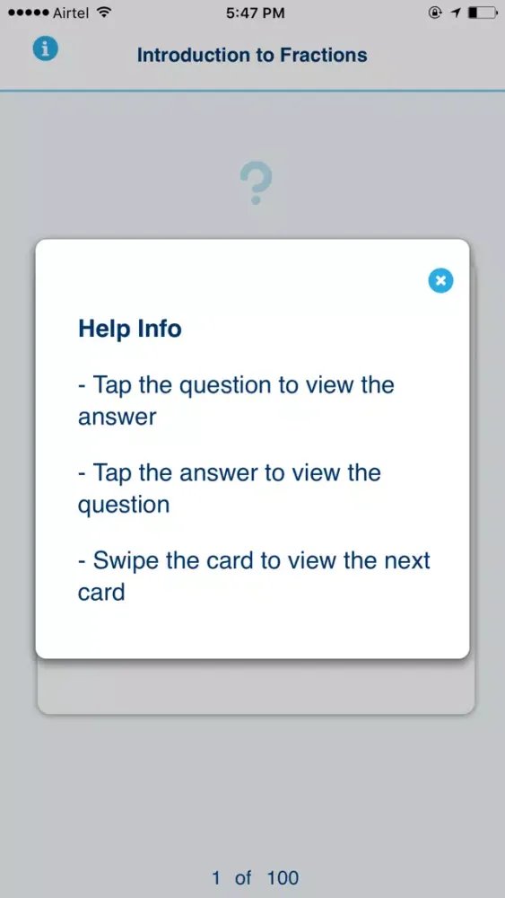 ภาพหน้าจอของ Learn It Flashcards - Introduction to Fractions