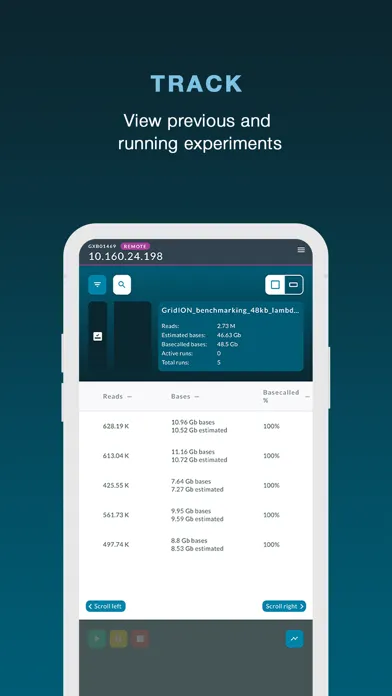 Capturas de pantalla de MinKNOW