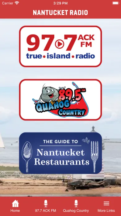 Capturas de tela do Nantucket Radio