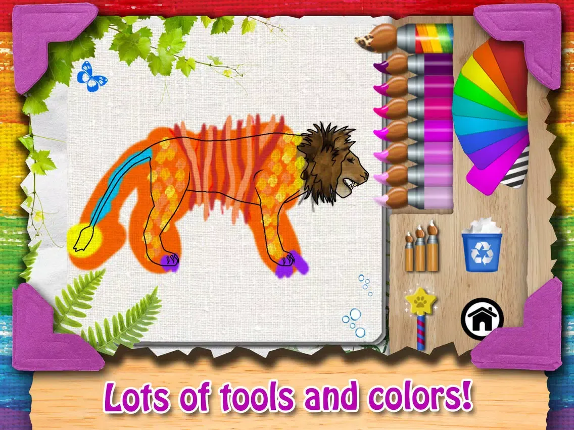 Paint My Zoo - Magic 3D Animal and Dinosaur Coloring iPad  스크린샷