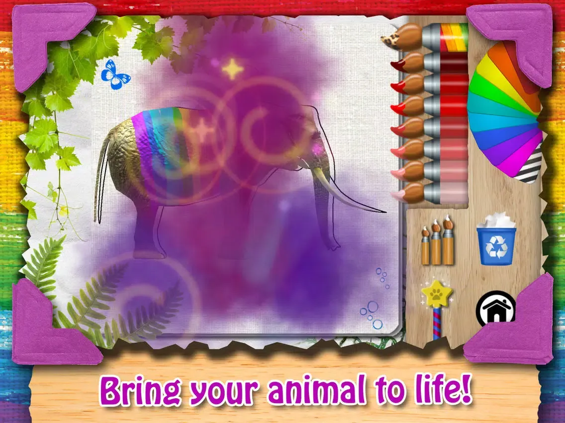 Paint My Zoo - Magic 3D Animal and Dinosaur Coloring iPad  스크린샷