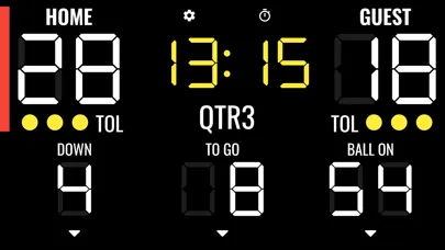 American Football Scoreboard Screenshots
