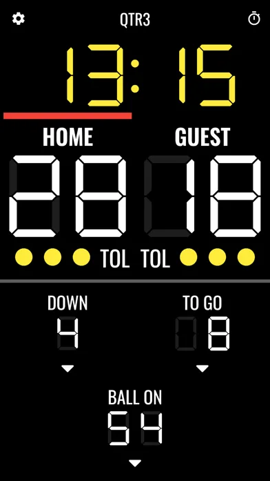 American Football Scoreboard Screenshots