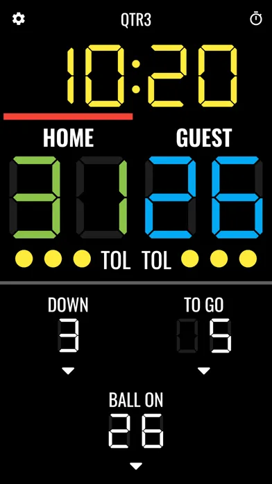 American Football Scoreboard Screenshots