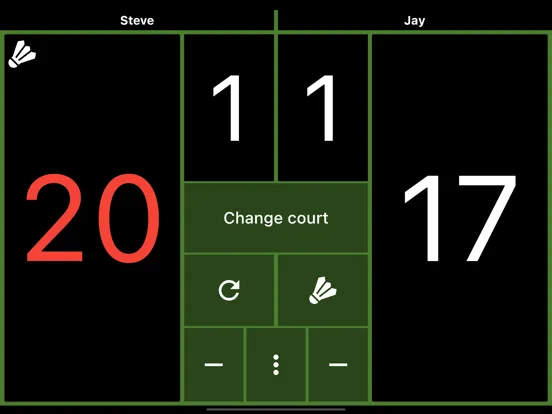 Simple Badminton Scoreboard iPad  Ekran Görüntüleri
