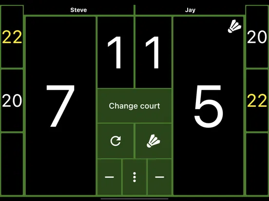 Simple Badminton Scoreboard iPad  Ekran Görüntüleri