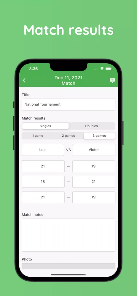 Ảnh chụp màn hình của Badminton Schedule Planner
