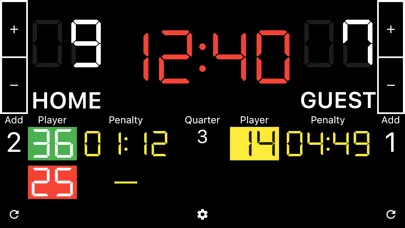 Capturas de tela do Field Hockey Scoreboard