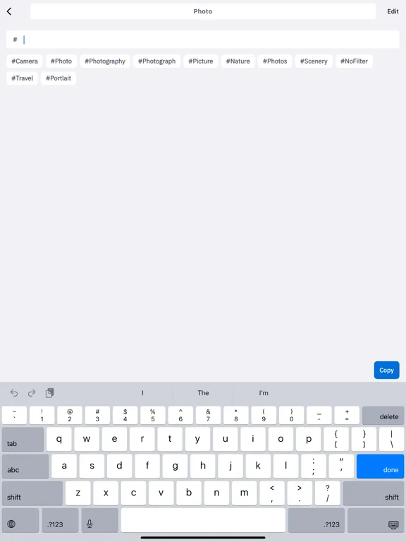 Tangkapan skrin Simple Hashtag Manager iPad 