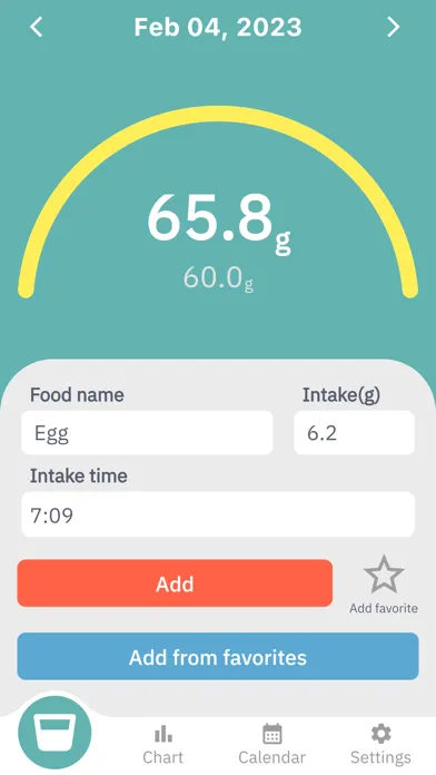 Simple Protein Log Screenshots