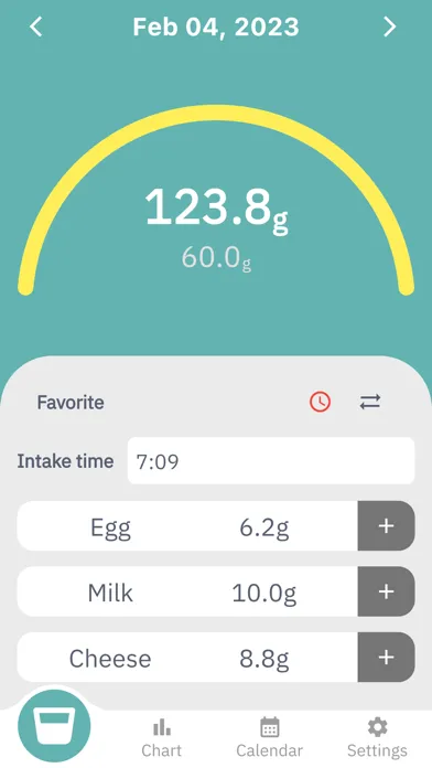 Simple Protein Log Screenshots
