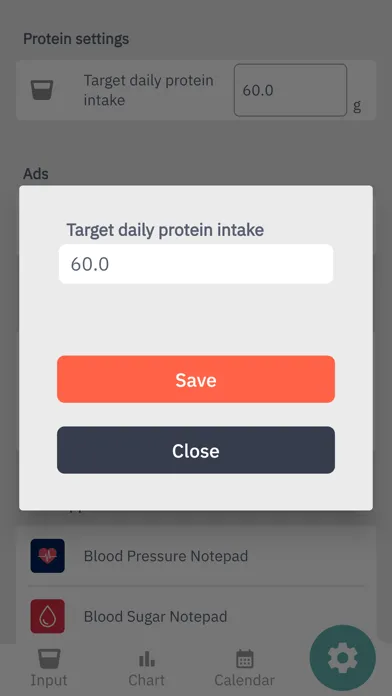 Simple Protein Log Screenshots