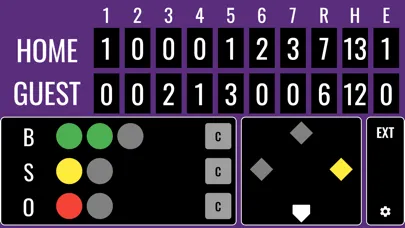 Capturas de pantalla de Softball Scoreboard