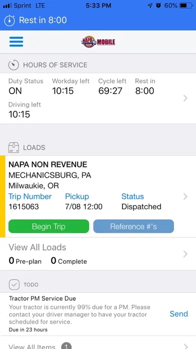 NAPA Mobile Screenshots