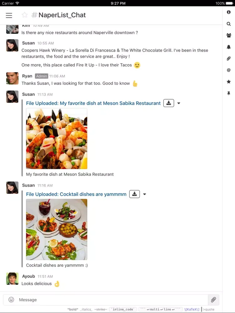 NaperList Messenger iPad 應用截圖